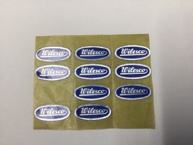 Wilesco 100112 Blue Oval  sticker X1